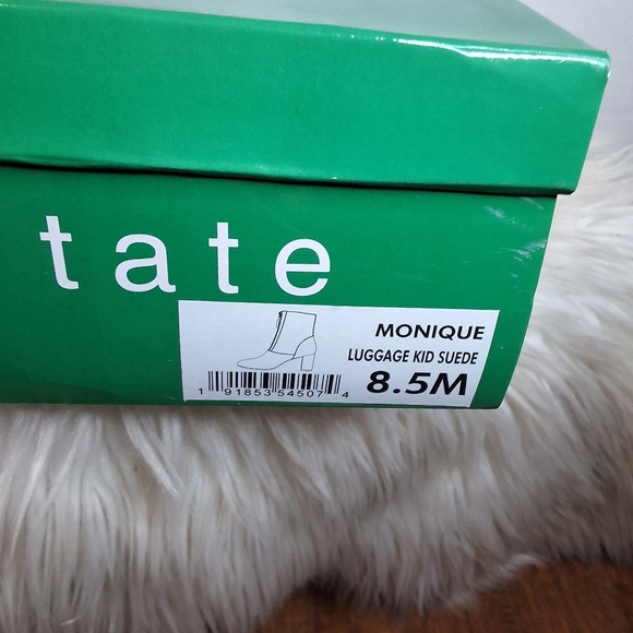David Tate Monique  Brown Heeled Boots with Suede Finish And Stretch 8.5 NIB - Picture 8 of 11